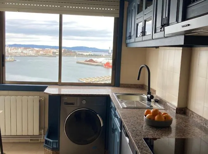 Apartamento Centro Con Vistas Al Mar. 公寓 拉科鲁尼亚